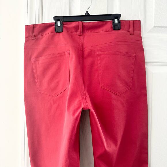 Peter Millar Crown Sport EB66 Performance Five Pocket Red Golf Trouser Pants 35 - Picture 10 of 13